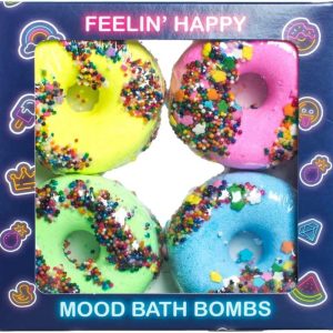 Bath Bombs Set, Feelin’ Happy Relaxing Bath Bombs Made with Essential Oils
