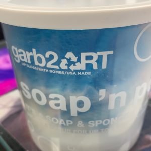 Blue soap n pouf